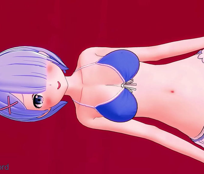 Stimulating Milf Rem In A Seductive Bikini And High Socks Combo