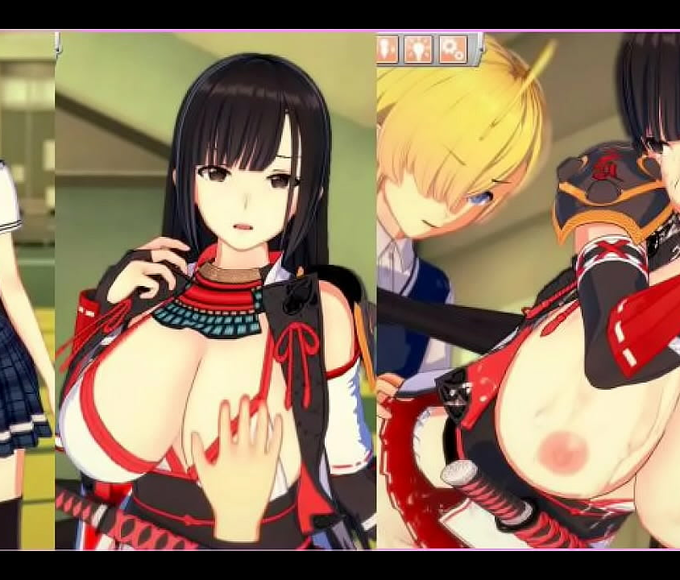 Indulge In The Erotic Allure Of The Enchanting Nadeko With Her Luscious Long Black Hair And Voluptuous Big Tits!