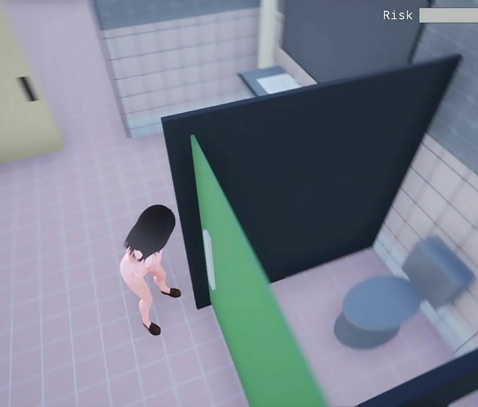 Naked Risk 3D Hentai Game: PornPlay Exhibition Simulation In Public Building